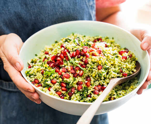 Taboulé de boulgour aux pistaches et à la grenade