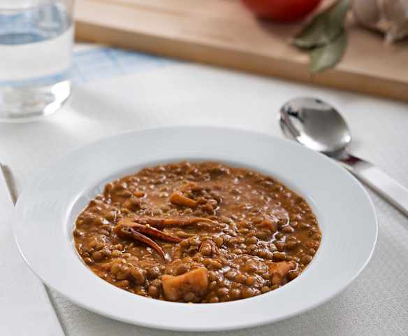 Lentejas con calamares