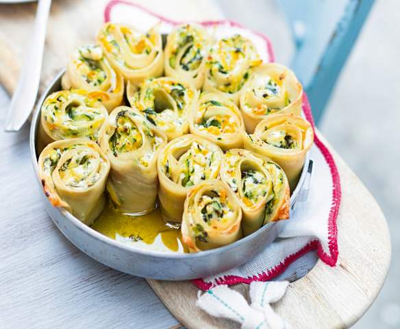Lasagne roulées courgette-ricotta