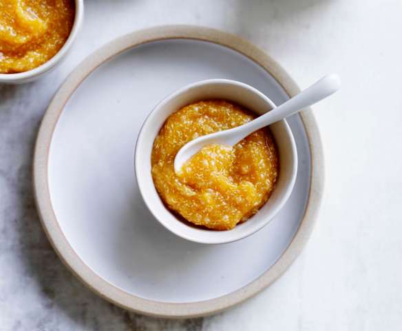 Papilla de papaya y avena (6-9 meses)