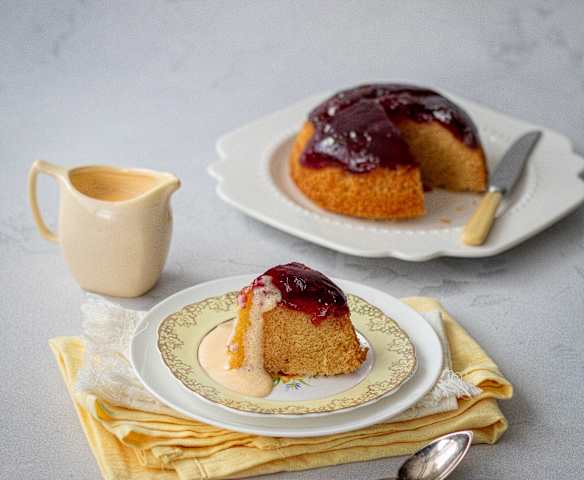 Steamed Raspberry Jam Pudding