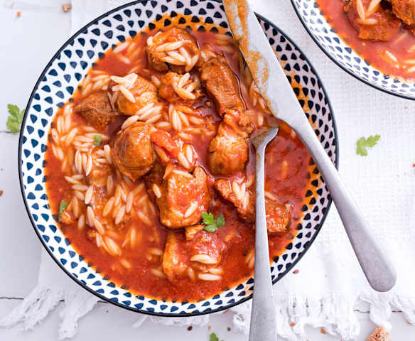 Arni youvetsi (ragoût crétois aux pâtes)