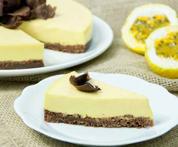 Torta de maracujá com chocolate