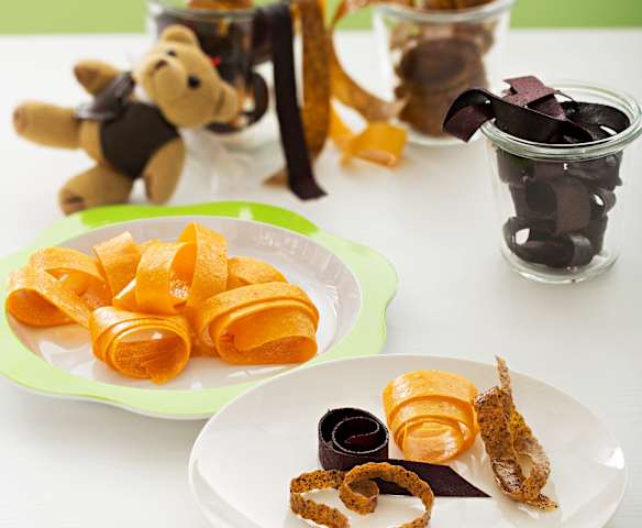 Tiras de frutas deshidratadas (Alimentación Infantil) Tiras de frutas deshidratadas (Alimentación Infantil)