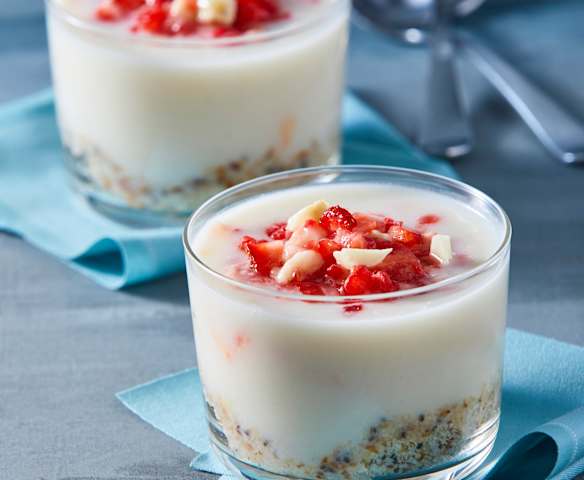 Vasos de yogur de coco