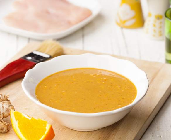 Marinatura al burro di arachidi, zenzero e arancia