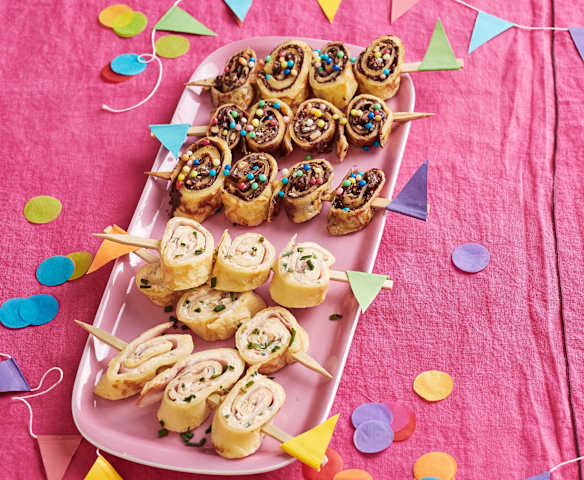 Pfannkuchen am Spieß