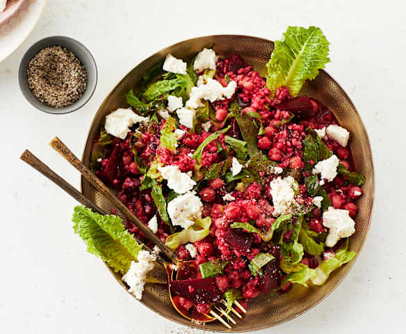 Bulgursalat mit Roter Bete und Kichererbsen