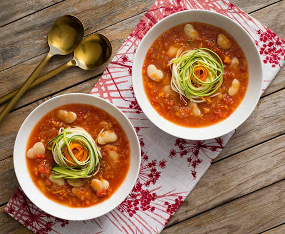 Spiralised vegetable soup