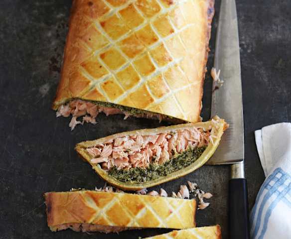 Saumon en croûte au cresson Saumon en croûte au cresson