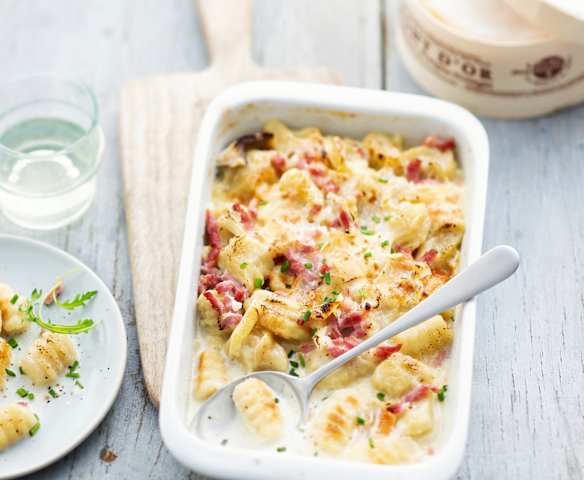 Gratin de gnocchi au Mont-d'Or