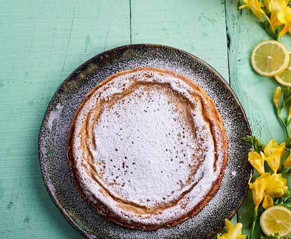 Bolo de requeijão e citrinos