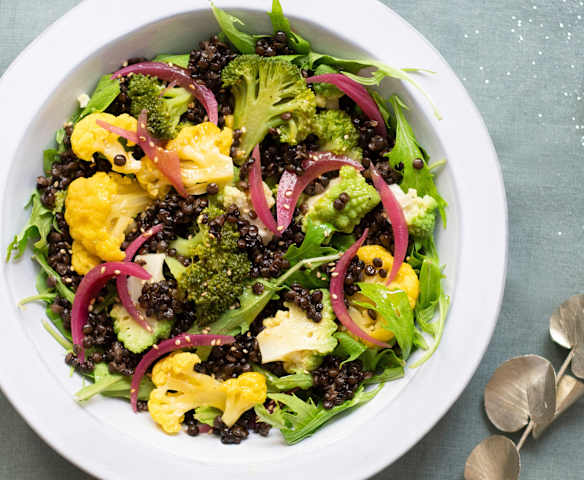 Poêlée de choux et lentilles, vinaigrette à l’érable