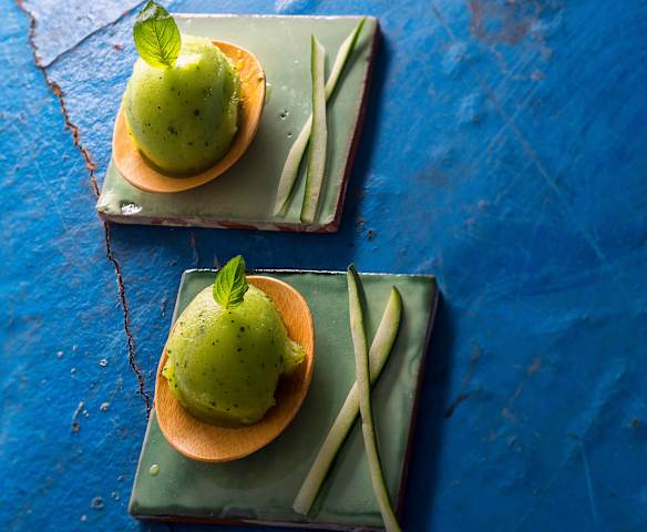Nieve de pepino y limón