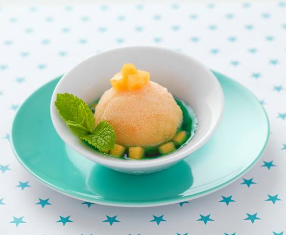 Parfait melon-menthe