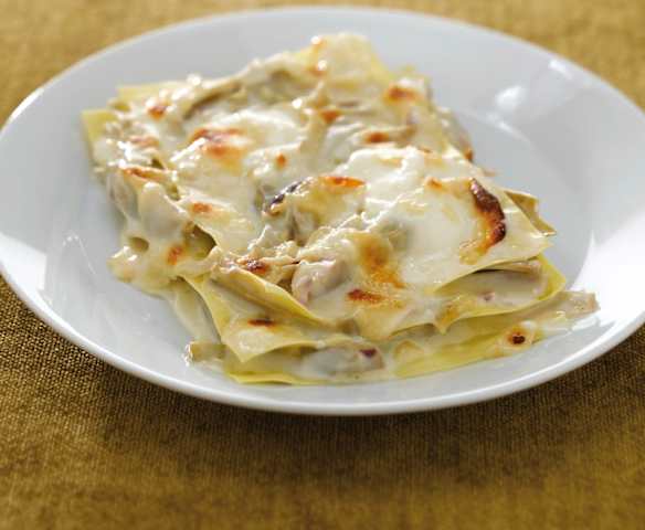 Lasagne carciofi e crema di stracchino