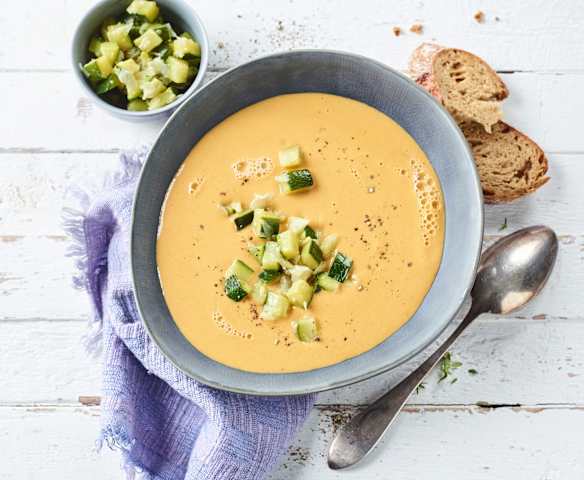 Zucchini-Chorizo-Suppe