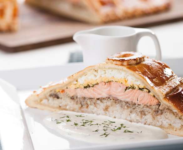 Coulibiac salmon pie