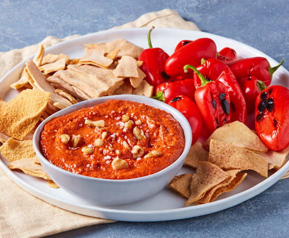 Roasted Red Pepper and Walnut Dip (Muhammara)