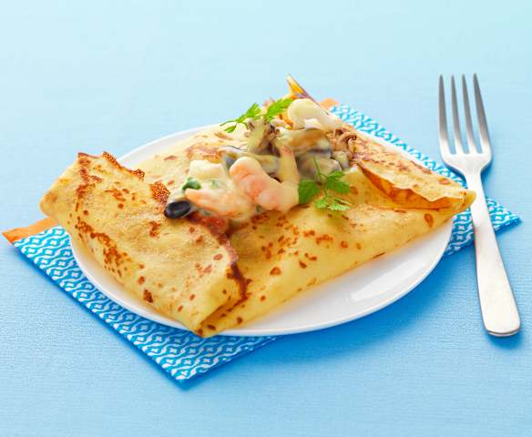 Gluten Free Savory Crêpes with Seafood