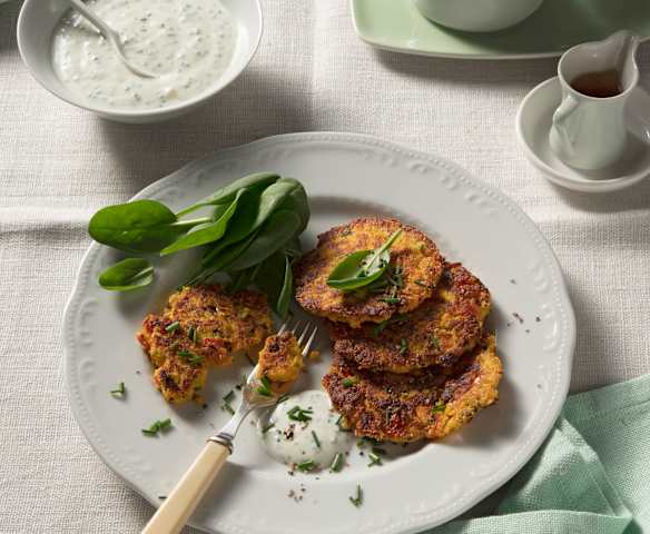 Kürbisrösti mit Schnittlauchsauce