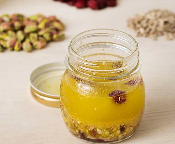 Vinagreta de frutos secos Vinagreta de frutos secos