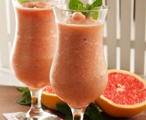 Sorbete de pomelo aromatizado con peppermint