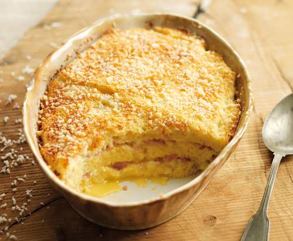 Pudim de queijo e fiambre