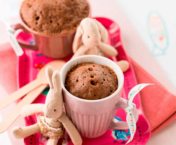Bolo de chocolate na caneca