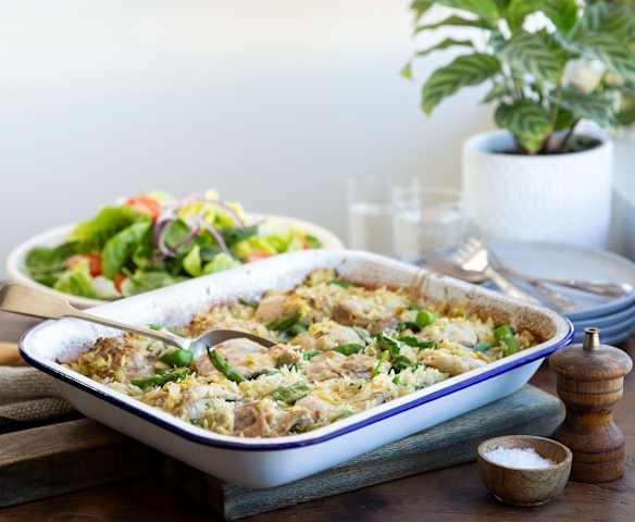 Chicken and risoni bake