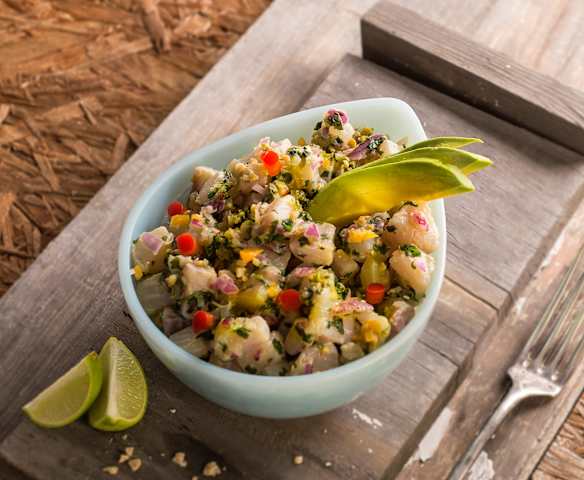 Ceviche aromatizado