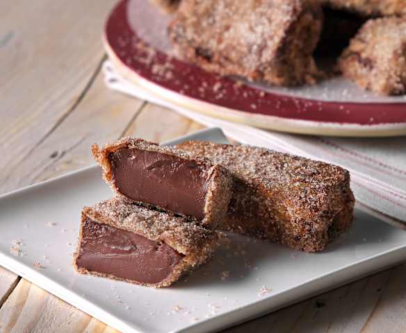 Leche frita de chocolate