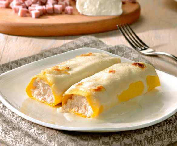 Cannelloni mozzarella e prosciutto
