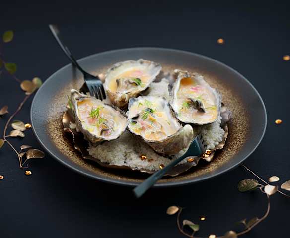 Huîtres en gelée citronnée