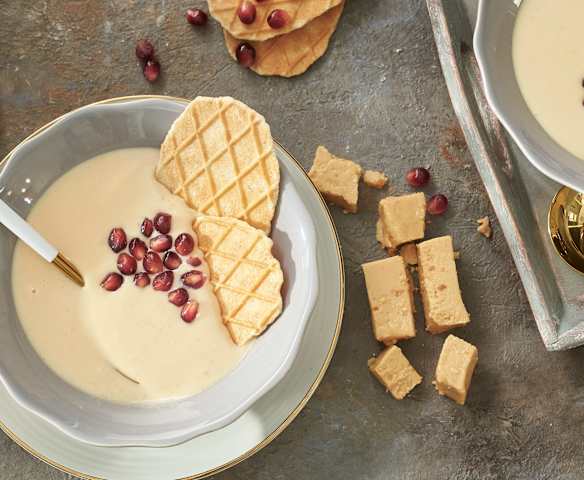 Crema fría de turrón