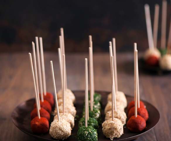 Kolorowe kulki z kurczaka