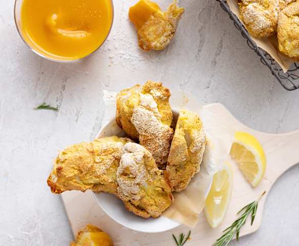 Bastoncini di pesce con salsa alla zucca