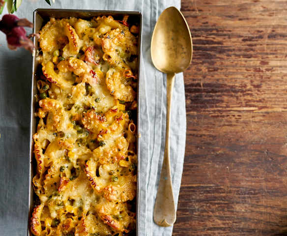 Pudim de massa e legumes