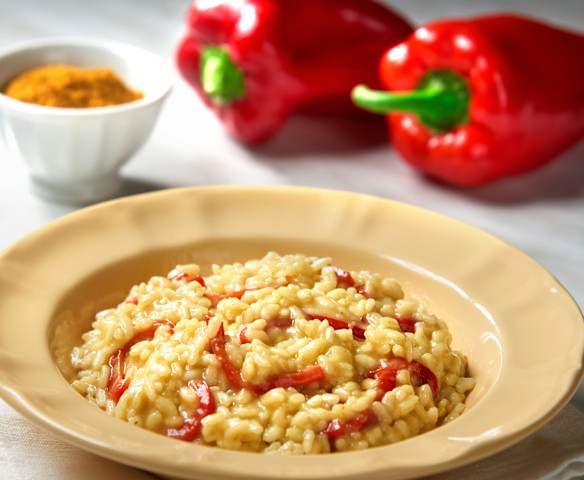 Risotto ai peperoni e curry