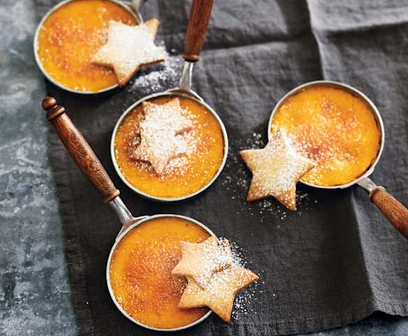 Crèmes brûlées de potiron et sablés maison
