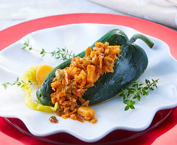 Chiles rellenos de bacalao