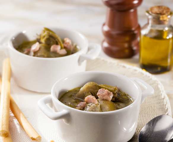 Stufato di piselli e carciofi