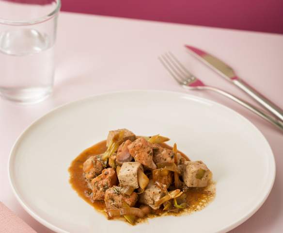 Salmón con tofu para dos
