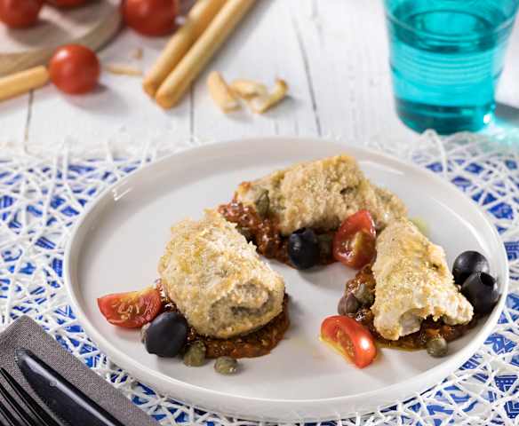 Involtini di pesce spada al pomodoro