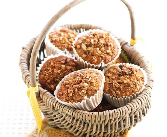 Queques de granola de chocolate e amêndoa