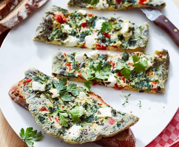 Oliven-Schafskäse-Omelette