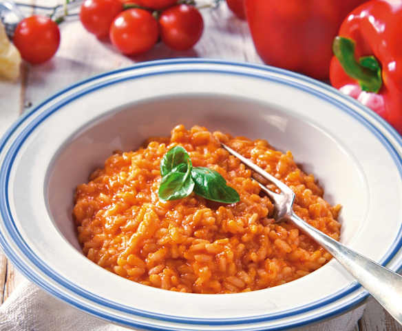 Risotto rosso con peperone e pomodoro