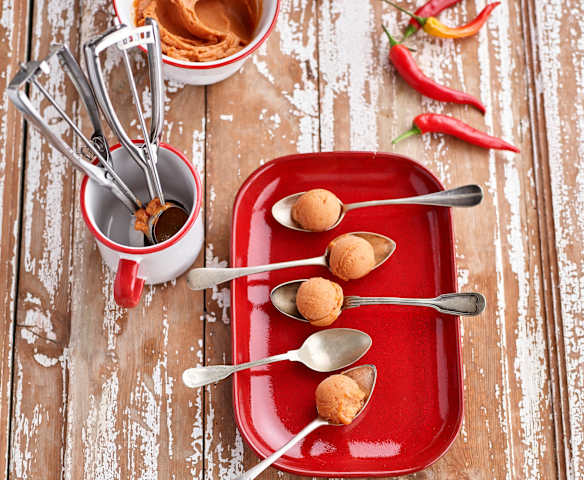 Sorvete de tomate com vinho do Porto