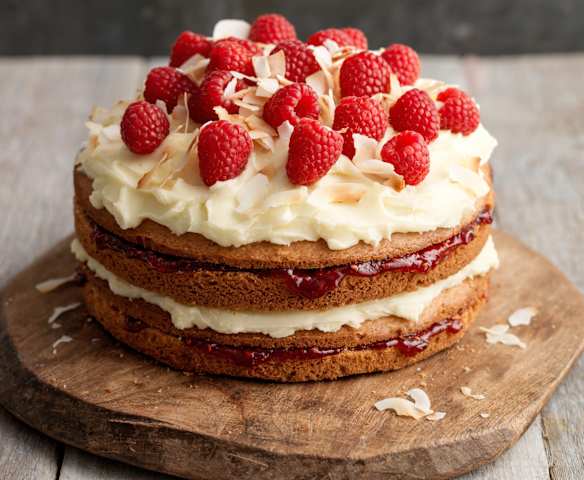 Raspberry and Coconut Cake