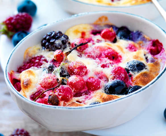 Gratin aux fruits rouges